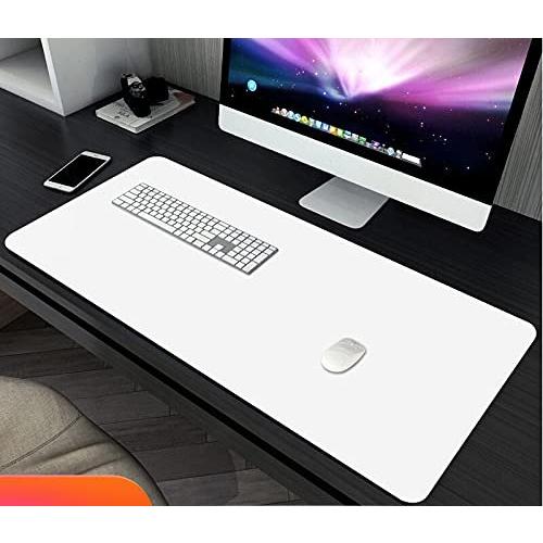 デスクパッド 大型マウスパッド ホワイト 白 両面合皮 800mm 汚れにくい 3mm 400mm 掃除 防水 年間定番 滑り止め