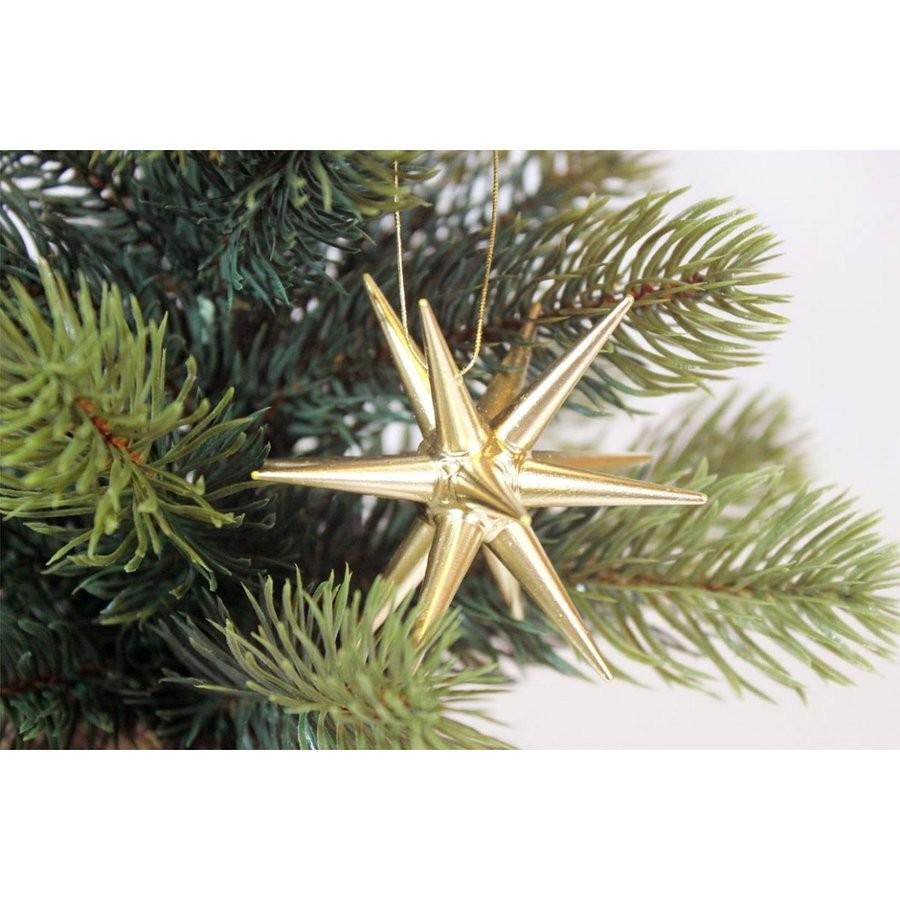 金の星 （小）箱入り6ヶセット ベツレヘムの星 クリスマス ツリー オーナメント 金の星(小)箱入り6個セット ベツレヘム 木製オーナメント 199/007 H24