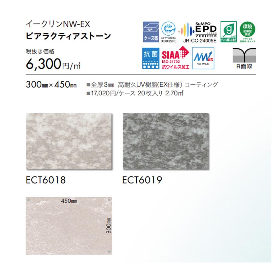 東リ（TOLI） (カットサンプル) 置敷きビニル床タイル イークリンNW-EX