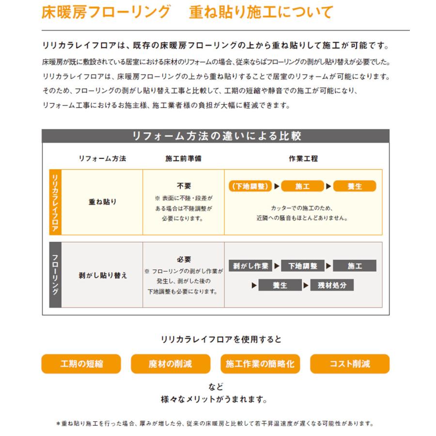 リリカラ 【ケース販売・基本送料無料】 薄型置敷きビニル床タイル