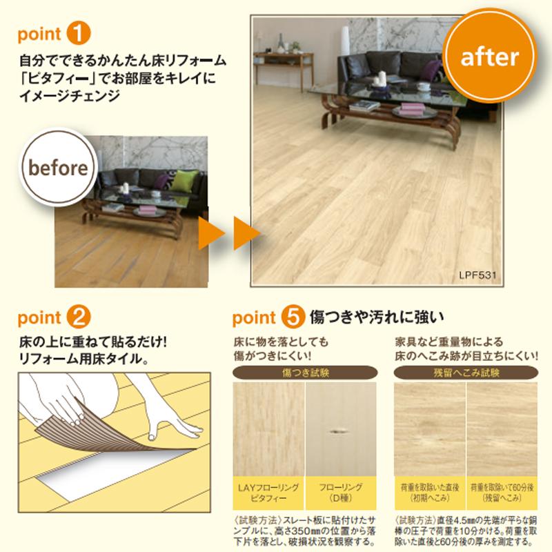 東リ（TOLI） 【ケース販売・基本送料無料】 裏面吸着 置敷きビニル床