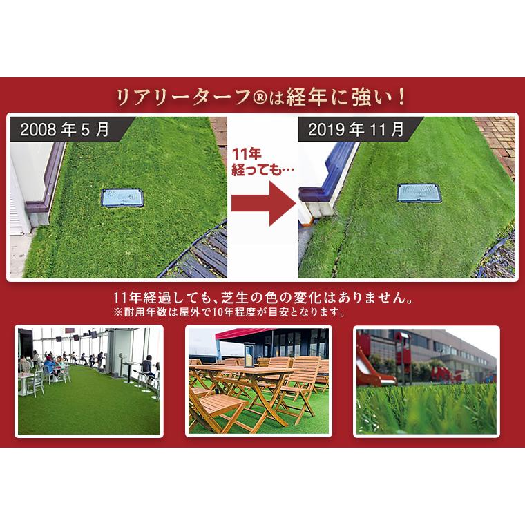 【新品未使用】リアリーターフ　R6 ミドル+　25mm　1m×10m R6】リアリーターフ®人工芝 ミドル+(プラス)（パイル25mm）1m