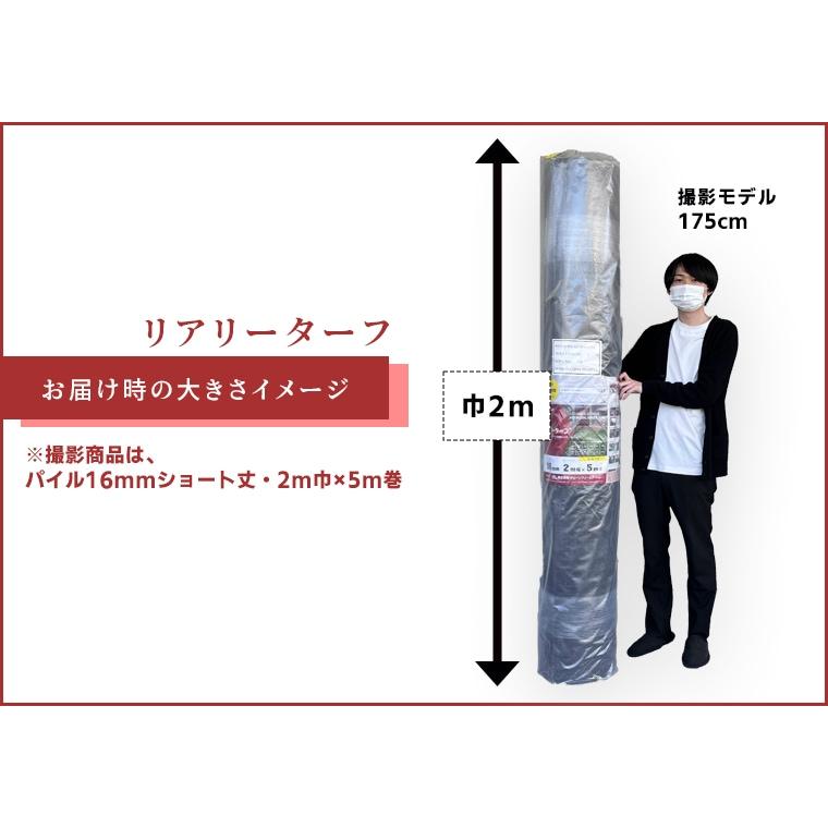 人工芝 リアリーターフ R6 スタンダードクラス ショート パイル16mm  グリーンフィールド 巾2m×長さ5mの画像