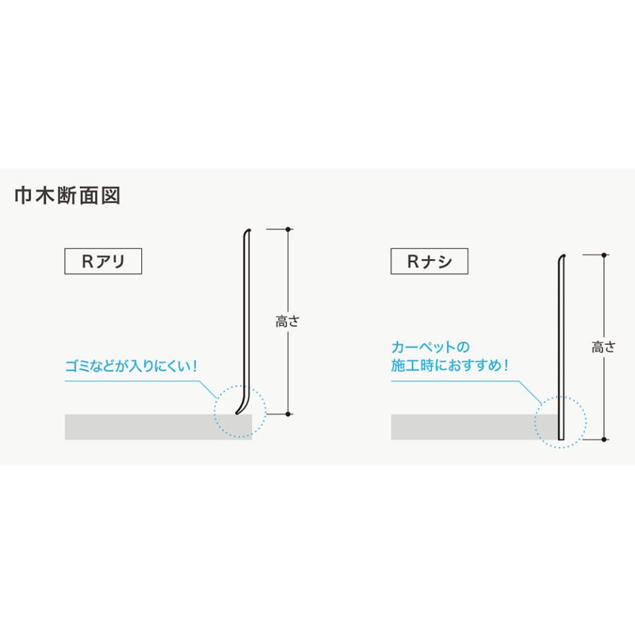 (カットサンプル) ソフト巾木 サンゲツ H75mm 選べる18カラー Rあり／Rなし（巾約20cm程度） | サンゲツ | 32