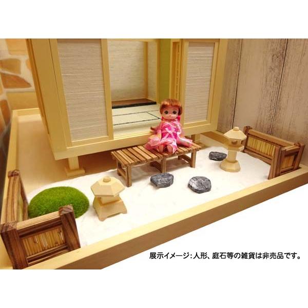 ミニチュア日本庭園 灯篭（とうろう）木製 置物 高さ5.2〜8cm 日本製 2