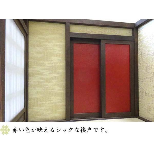 和風ドールハウス-55 ミニ茶室4.5畳-ロ型 基礎B（1/12スケール）木製