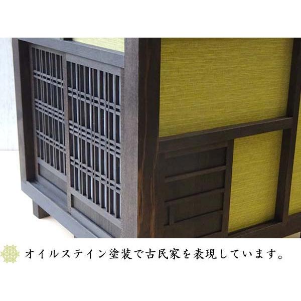 和風ドールハウス-55 ミニ茶室4.5畳-ロ型 基礎B（1/12スケール）木製