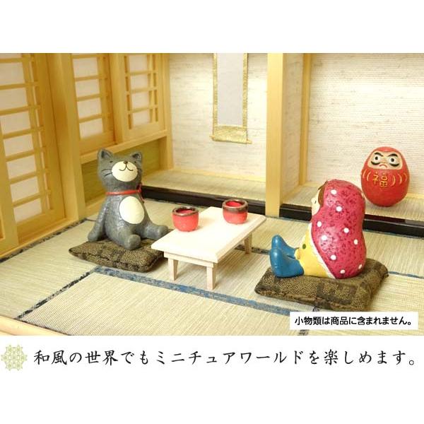 和風ドールハウス-14 ミニ和室6畳-ロ型 床の間Ｂ（1/16スケール） 木製 無塗装 横幅26.4cm 日本製 日本人職人手作り品 匠の技 指物 ミニチュア オリジナル_8