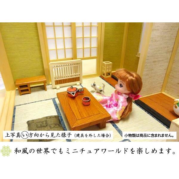 和風ドールハウス-34 ミニ和室6畳-ロ型 床の間C（1/12スケール） 建具
