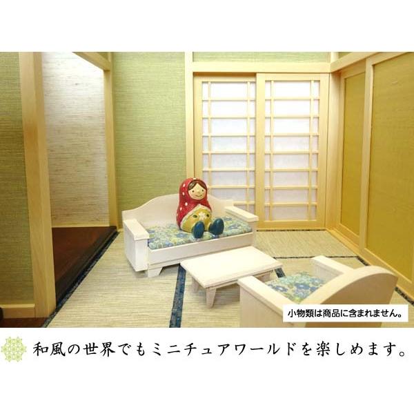 和風ドールハウス 1/12のミニ和室6畳 ロ型 床の間-2 木製 無塗装 和風ドールハウス 1/12のミニ和室6畳 ロ型 床の間-2 木製 無塗装