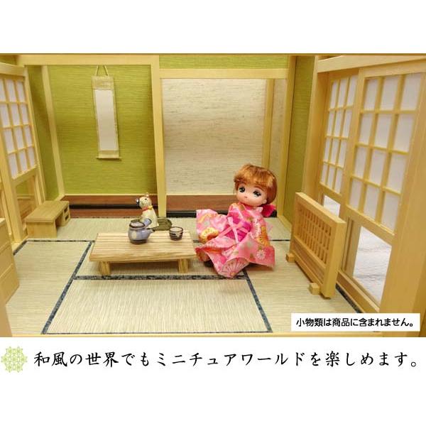和風ドールハウス 1/12のミニ和室6畳 ロ型 床の間・縁側付き-1 和風ドールハウス 1/12のミニ和室6畳 ロ型 床の間・縁側付き-1