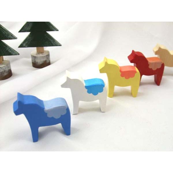 ホースの置物 （レッド、ブルー、イエロー、ホワイト、ナチュラル）5種類から選択 日本製 ハンドメイド 木製 ミニ４cm 色選択製 単品 | 