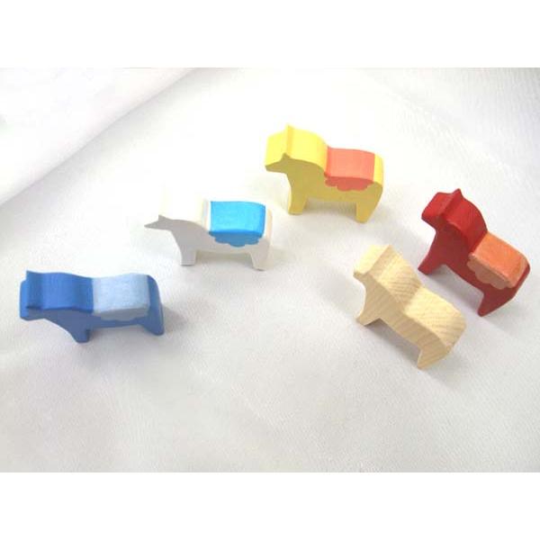 ホースの置物 （レッド、ブルー、イエロー、ホワイト、ナチュラル）5種類から選択 日本製 ハンドメイド 木製 ミニ４cm 色選択製 単品 |  | 07