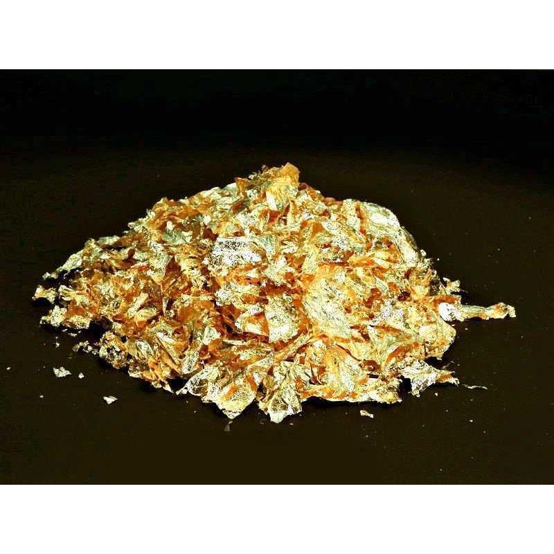 送料込み!!】食用 純金箔【中口】0.3g (食品用 金箔 金粉 金