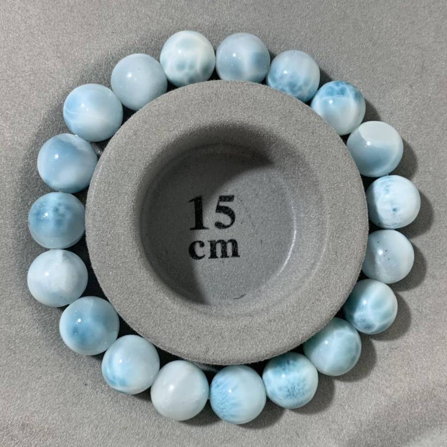 NO.00407【内径15cm】アイスラリマー 10mm 28.5g ブレスレット 天然石 パワーストーン アクセサリー 天然石ブレスレットの画像