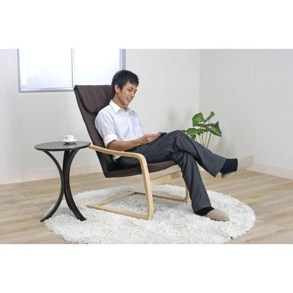 不二貿易 リラックスチェア スリム ブラウン 84056 リラックス