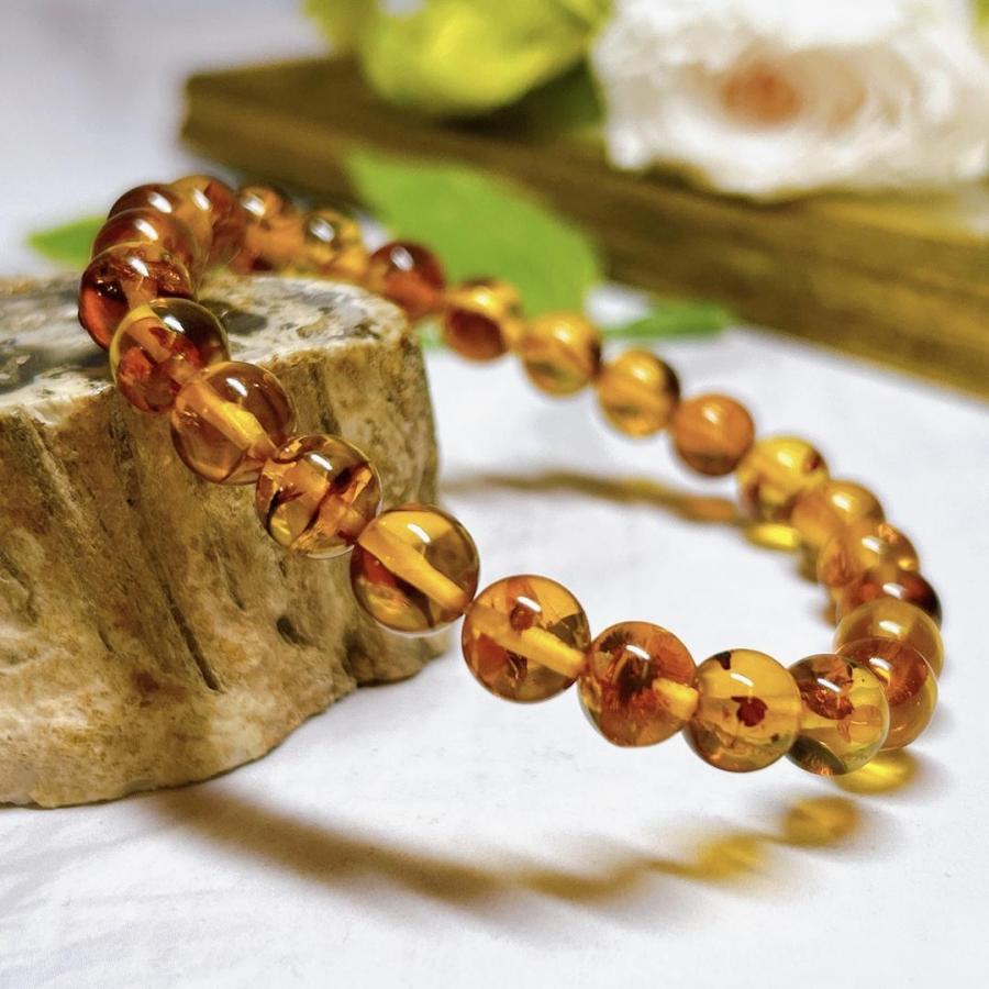 No.【E5457】琥珀＊7＊アンバー＊ブレスレット＊Amber : ユカワ