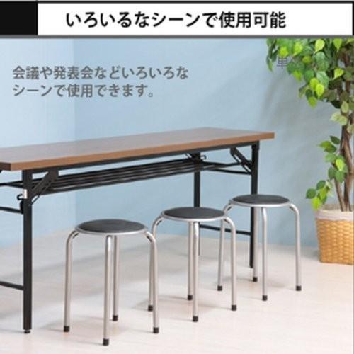 不二貿易（Fuji Boeki） パイプ丸イス FB-01BK (1010BK） 4脚セット