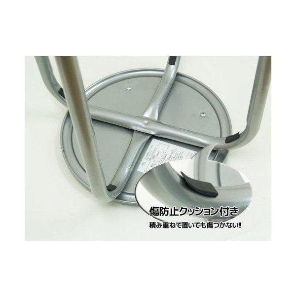 パイプ丸イス FB-01BK (1010BK） ８脚セット 　スタッキング　積み重ね　丸イス　会議イス_1