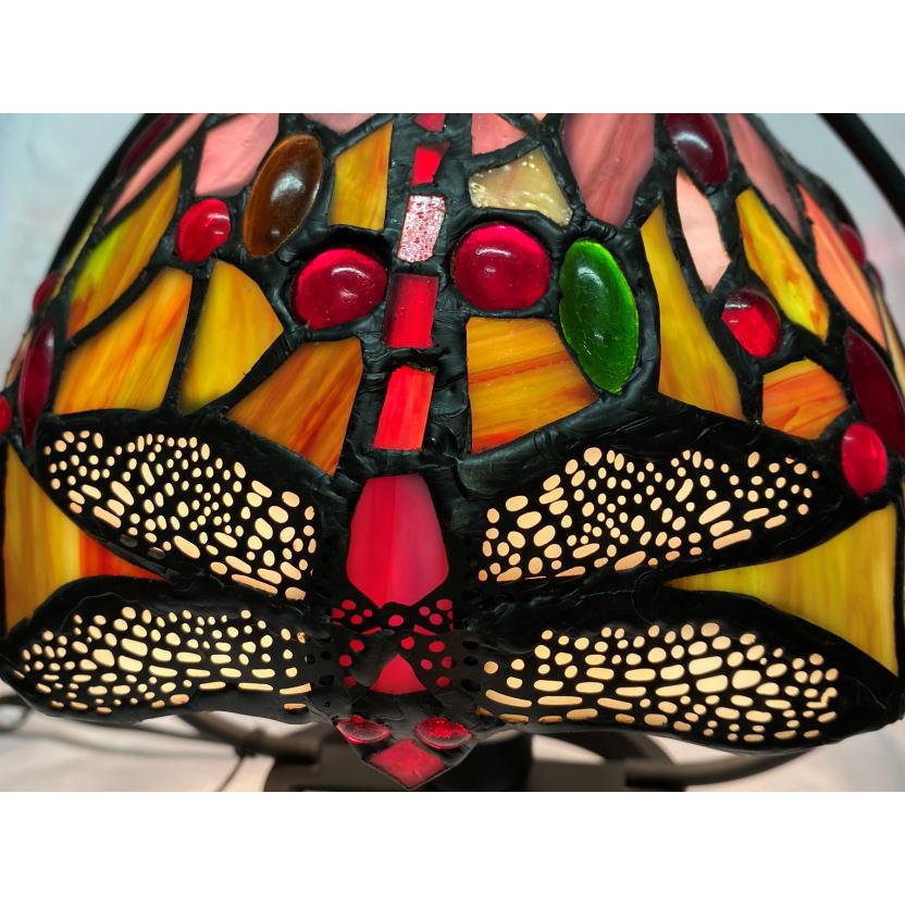 ステンドグラス吊り型 ナギットと赤トンボと薔薇柄 【公式通販】