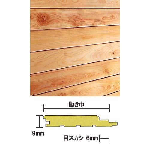 杉羽目板 お取り寄せ商品 杉無垢材 上小節 A品 幅105×長さ1920×厚み9mm UV塗装 1ケース16枚入り(約1坪) H-HMIT-S-J 代引不可 12Kg｜yukazaihonpo｜03