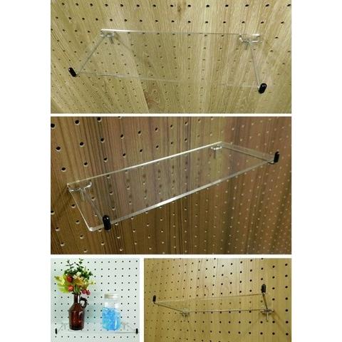 有孔ボード 有孔ボード用棚板 アクリル棚板(1枚)＋PBTF-121フックT中