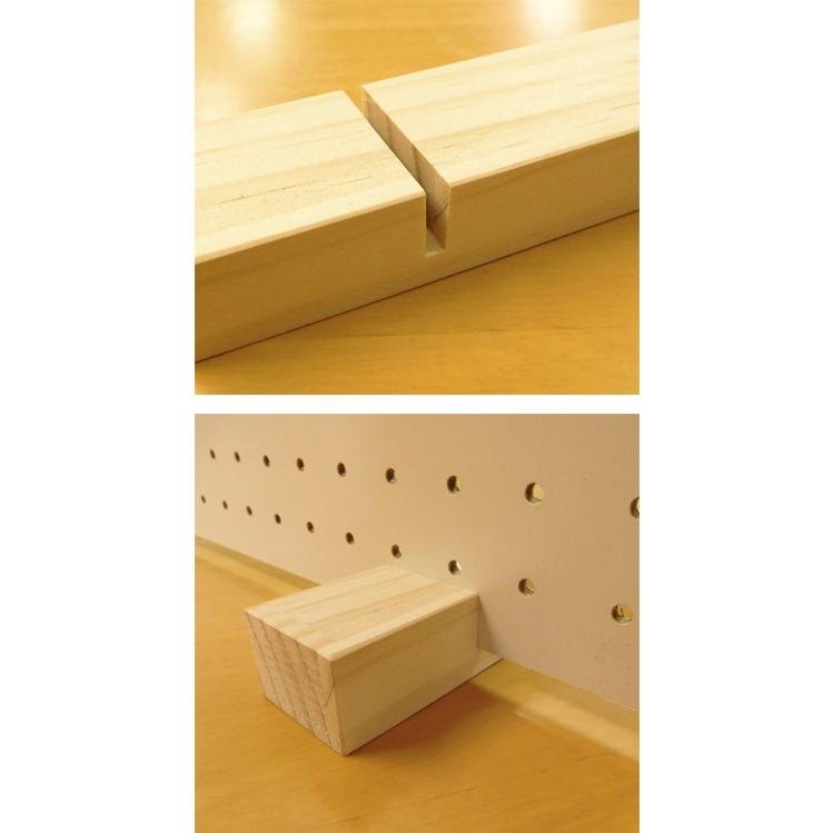 有孔ボード用スタンド（支え棒）無塗装2本 600×900×4mm 1枚立て UKB
