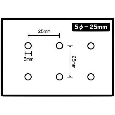 有孔ボード用フック (2点掛けタイプ) 業務用100本セット 長さ50ｍｍ 5φ25ピッチ 店舗用什器にも UKB-F50-525-100S 【リヤセット】