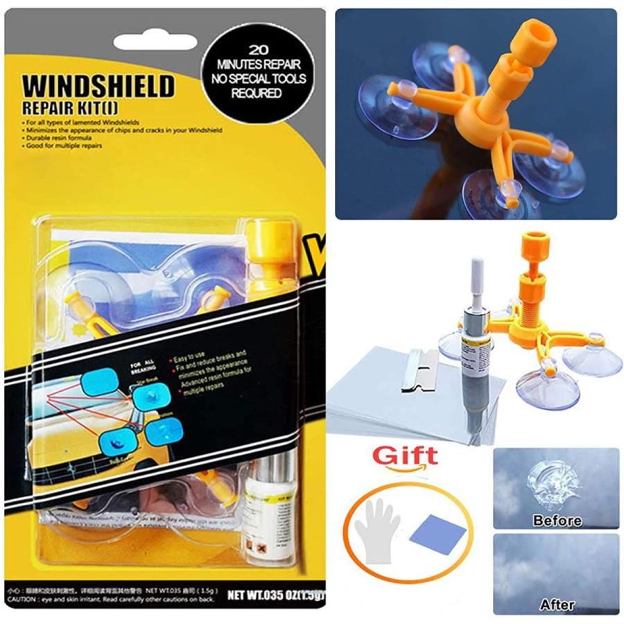 高品質の激安 Rityhoft フロントガラス リペアキット 傷 ひび割れ補修 小さな損傷飛び石 修復 日本語取説付き Moe Gov Np