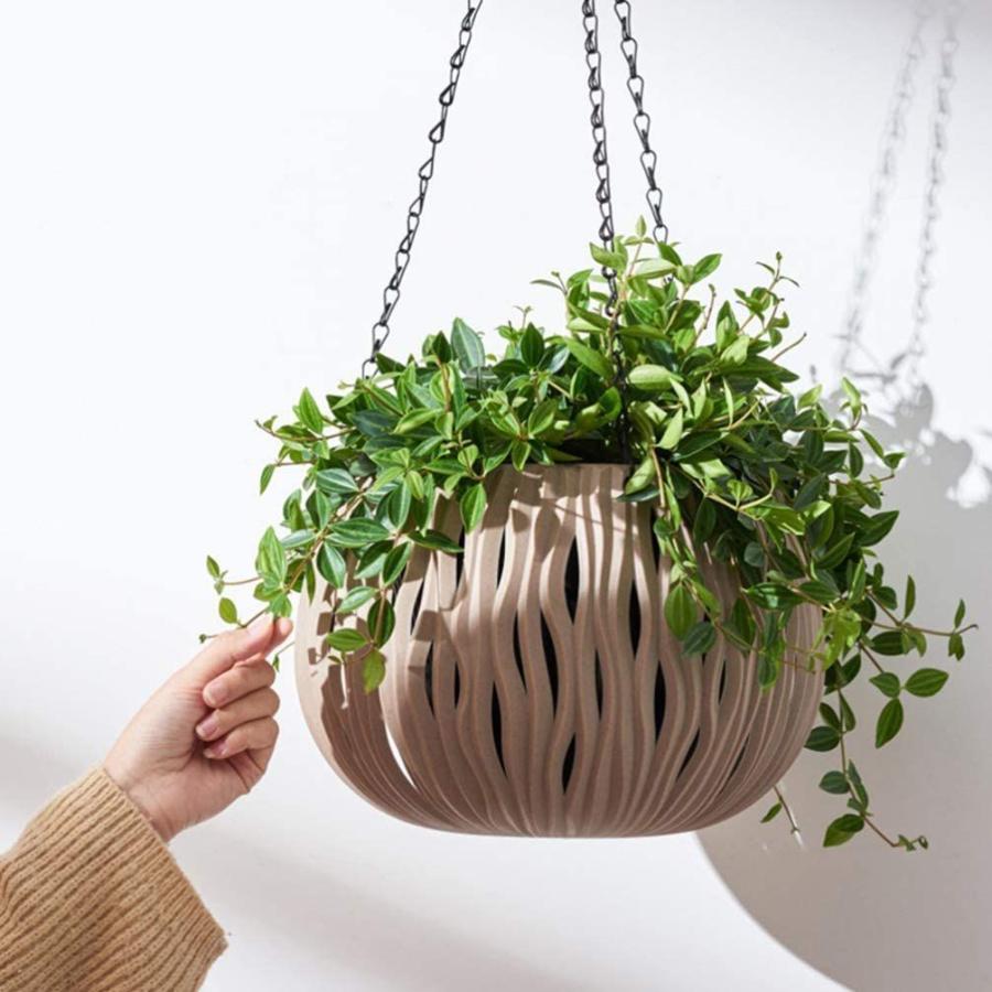 Nuolux ハンギングプランター 植木鉢 ハンギングバスケット 吊り下げ おしゃれ 観葉植物 インテリア 室内 屋外 1個セット コーヒー Ostock 通販 Yahoo ショッピング