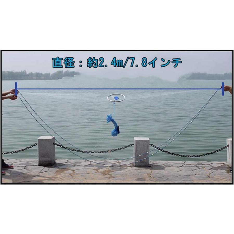 投網 鮎 投げ網 投網漁 手投げ網 直径2 4ｍ とあみ 漁具 12mロープ 釣りネット ウグイ フナ アユ ボラ 海 川 湖 池 ナイロン Ostock 通販 Yahoo ショッピング