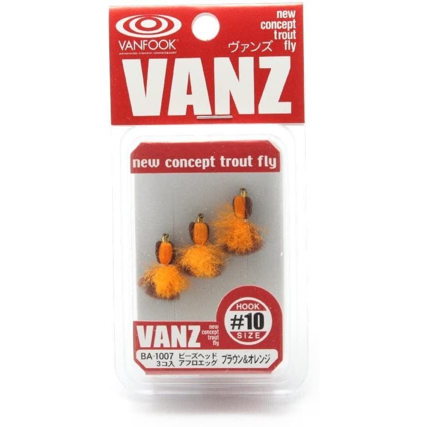 Vanfook ヴァンフック 10 Ba 1007 エリアフライ ビーズヘッドアフロエッグ ブラウンamp オレンジ 新しい季節 エリアフライ