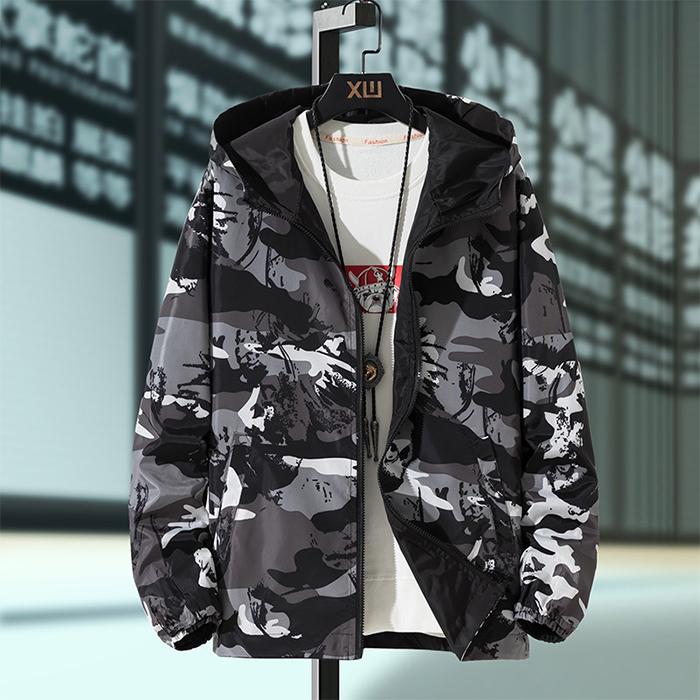 ジャケット メンズ パーカー 長袖 ウィンドブレーカー アウター 迷彩柄 春 秋 冬 軽量 大きいサイズ | ブランド登録なし | 08