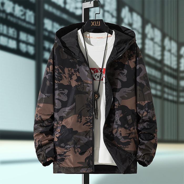 ジャケット メンズ パーカー 長袖 ウィンドブレーカー アウター 迷彩柄 春 秋 冬 軽量 大きいサイズ | ブランド登録なし | 13