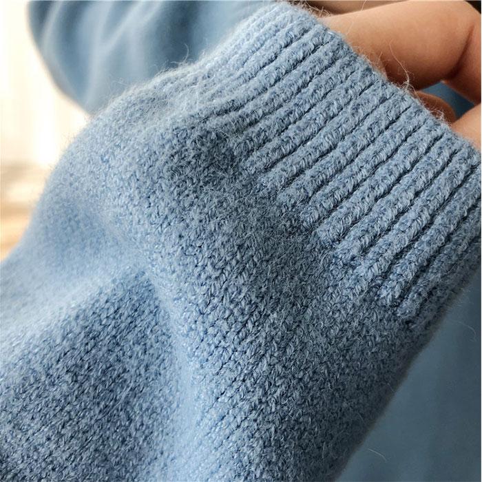 ワンピース ロング丈 冬 秋 春 レディース ニット セーター 長袖 無地