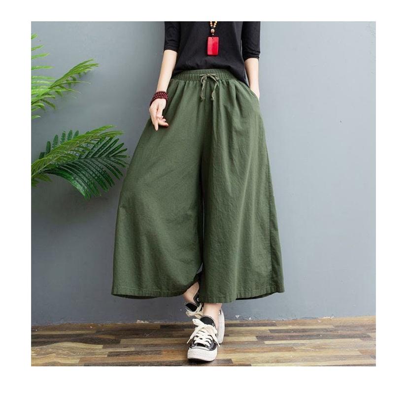 ワイドパンツ ガウチョパンツ レディース ワイド 九分丈 ズボン パンツ