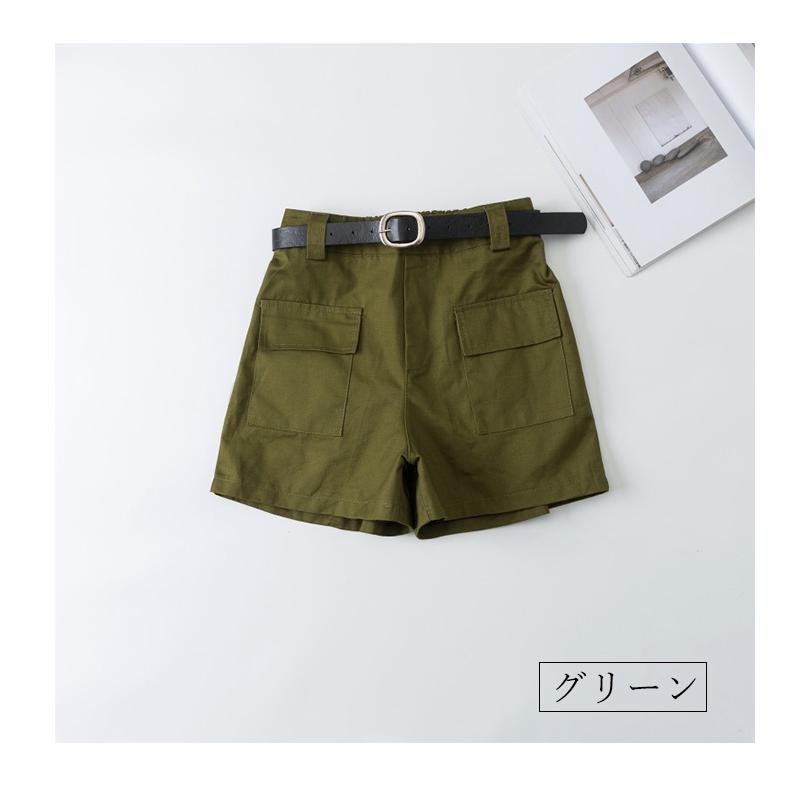 Sオリーブグリーン ショートパンツ ウエストゴム ショートパンツ レディース 薄手 半ズボン バックウエストゴム
