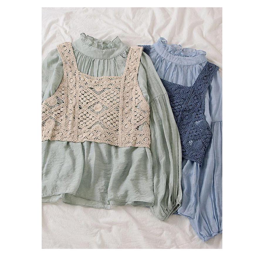 トップス キャミソール 10代 代 30代 40代 ニット ニットキャミソール ビスチェ ファッション レイヤード