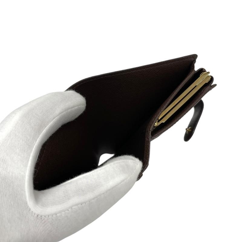 良品 ルイヴィトン ダミエ エベヌ ポルトフォイユ ヴィエノワ 財布 がま口 . LOUIS VUITTON ルイヴィトン ダミエ ポルトモネ・ビエヴィエノワ