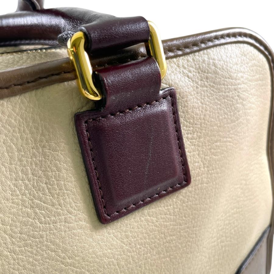 LOEWE アマソナ28 マルチカラーレザー ブラック ベージュ ブラウン