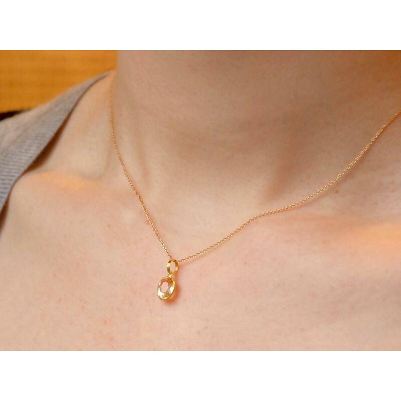 14金 K14 レモンクォーツ チャーム