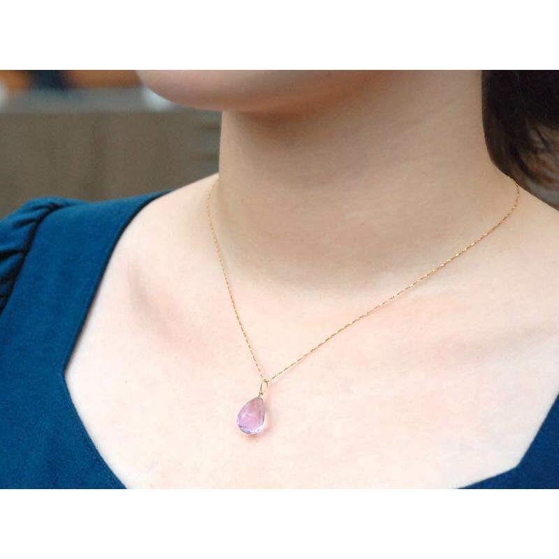 K18 ライト アメシスト ドロップ チャーム : ユキコ オオクラ 大倉珊瑚