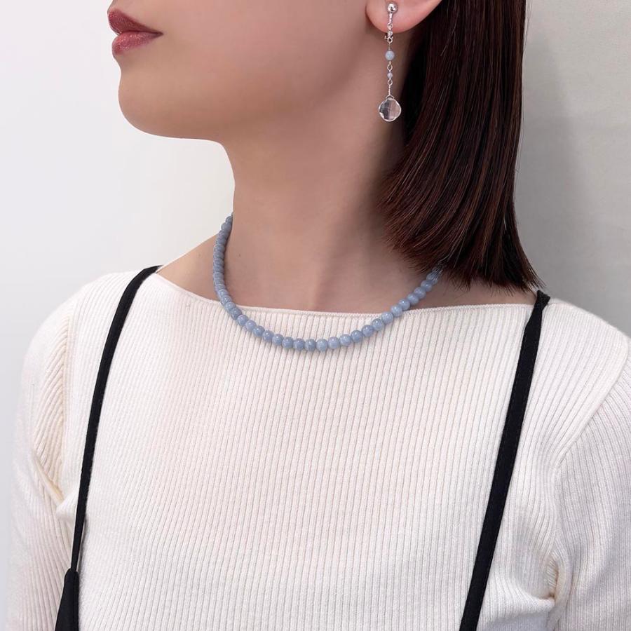 SV925 エンジェライト ラウンド 6mm・8mm ベーシックネックレス【Basic natural stone】_3