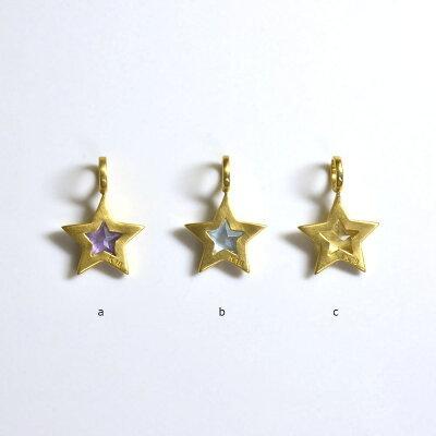 K18 星 ペンダントトップ(アメシスト ブルートパーズ シトリン)_4