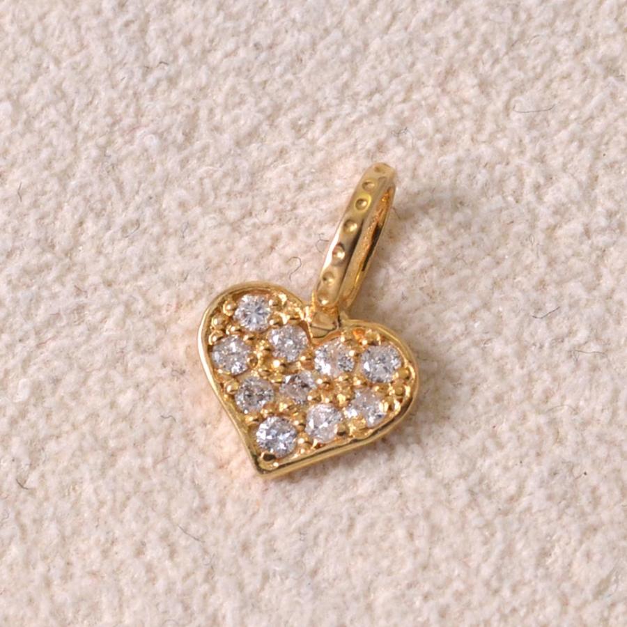 K18 ハート ダイヤ チャーム : ユキコ オオクラ 大倉珊瑚店 - 通販