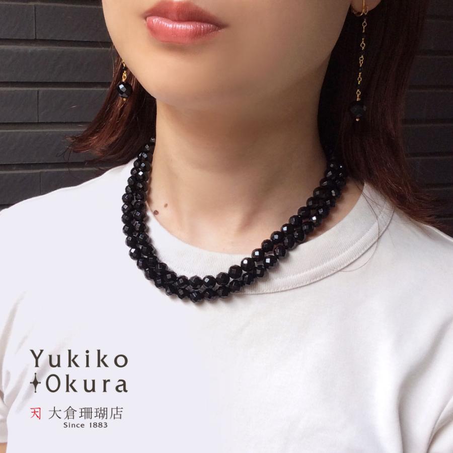 オニキス 8mmカット ロングネックレス :oc-nc-1050:ユキコ オオクラ