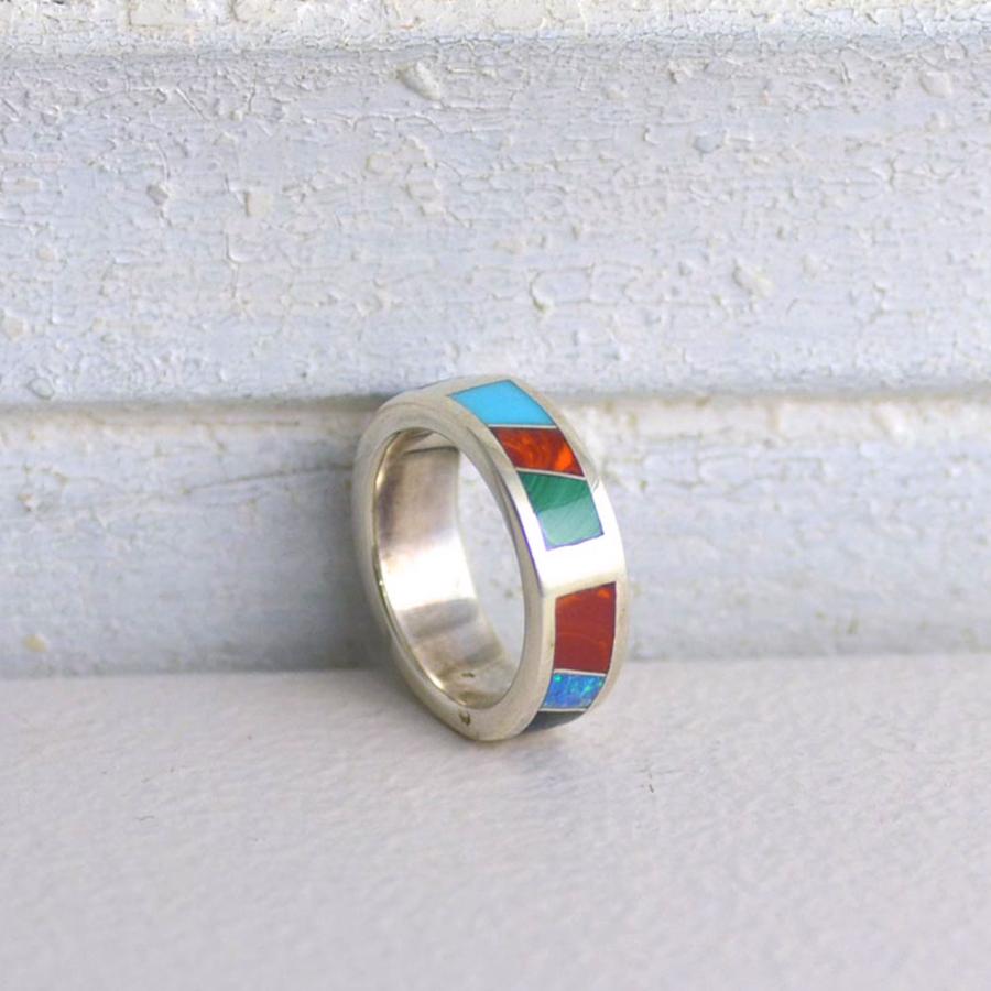 山珊瑚リング シルバー925・24号