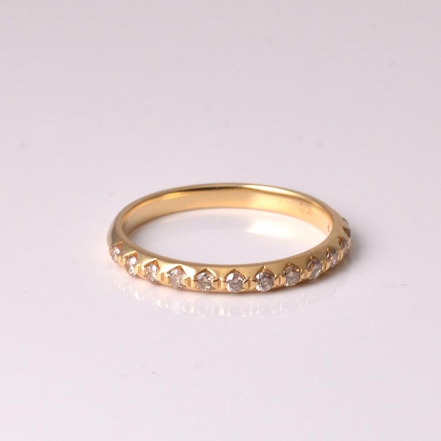 K18 ダイヤモンド　ブラウンダイヤ　リング　エタニティ　指輪　未使用品　13 ブラウンダイヤ ダイヤモンド 0.45ct ハーフエタニティ リング K18WG