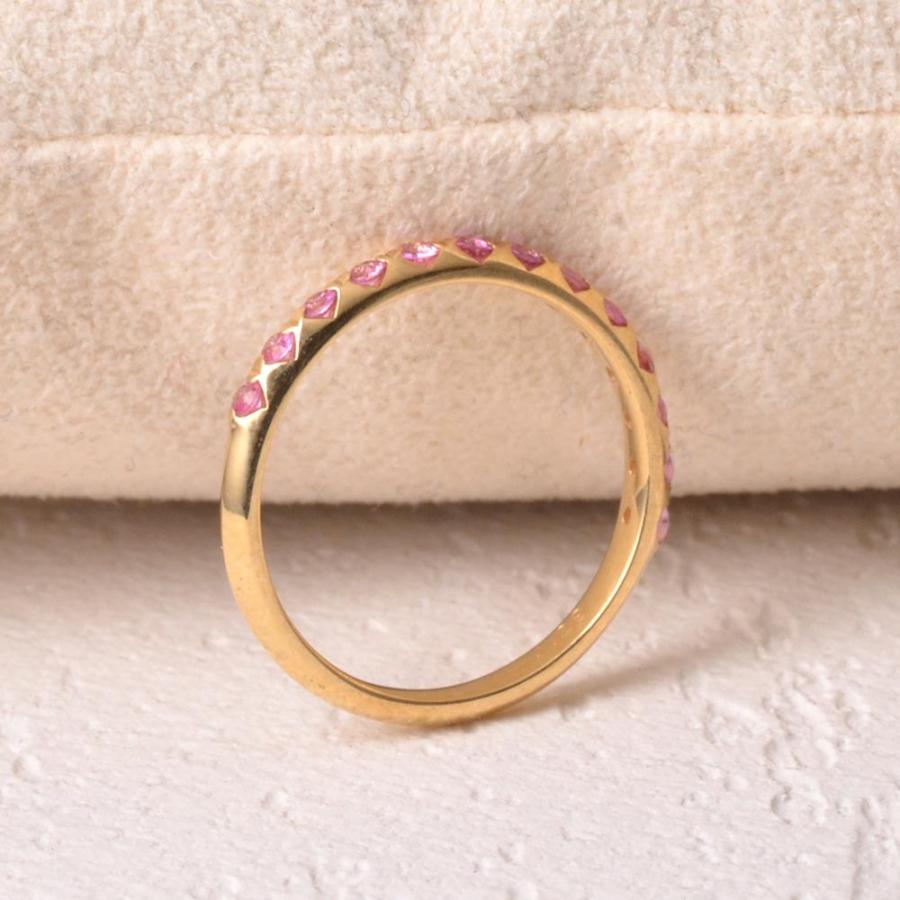 K18 ピンクサファイア ハーフエタニティリング : ユキコ オオクラ 大倉