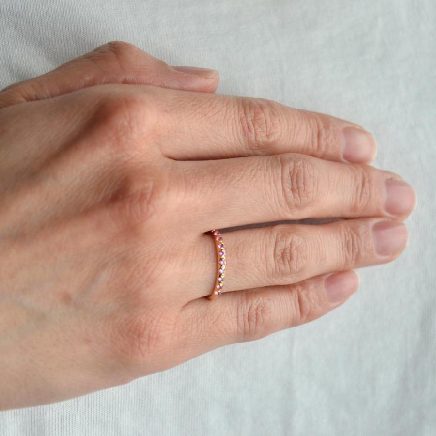 ピンクサファイア ハーフエタニティ K18